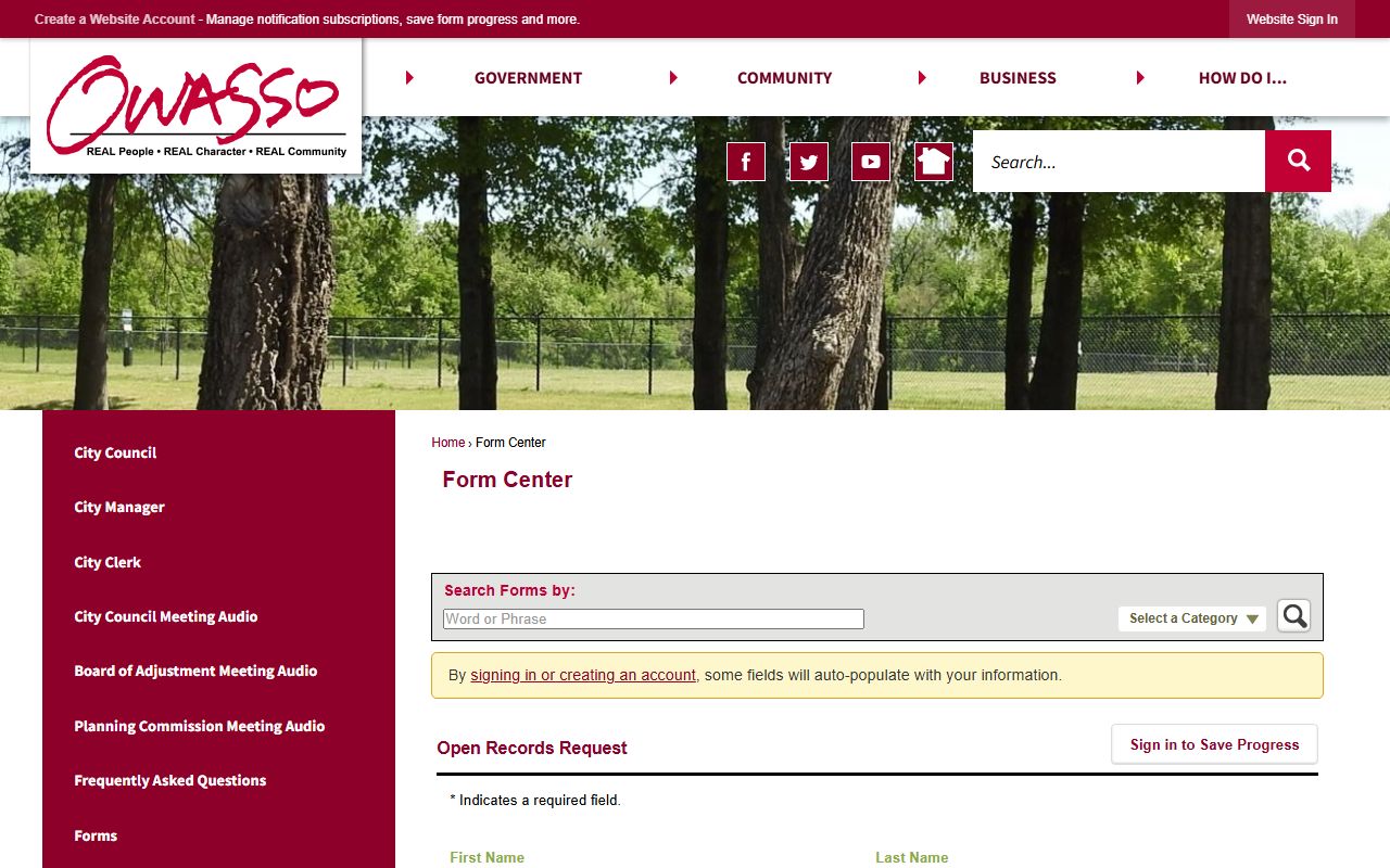 Owasso Owasso open records request form for family court records