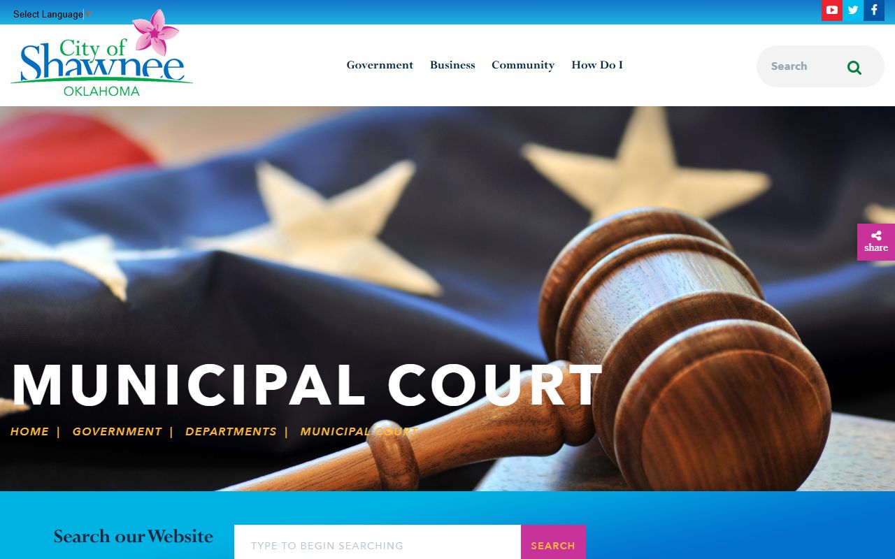Pottawatomie County Shawnee Municipal Court for family court records